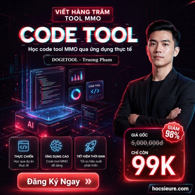 Khóa Học Viết Tool MMO DogeTool Trường Phạm 2026