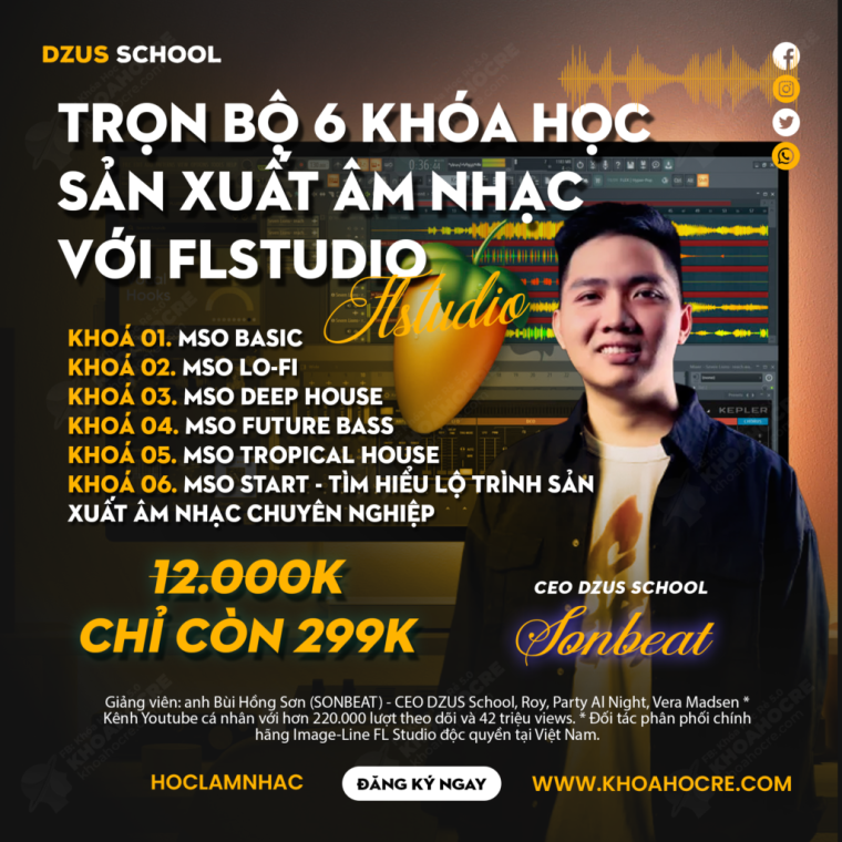 Trọn bộ Khóa học FL Studio Son Beat | Dzus School