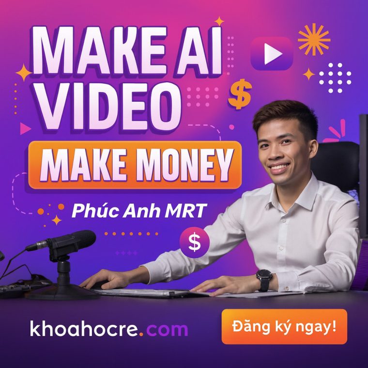 Khóa học Phúc Anh MRT – Make AI Video Make Money 2025