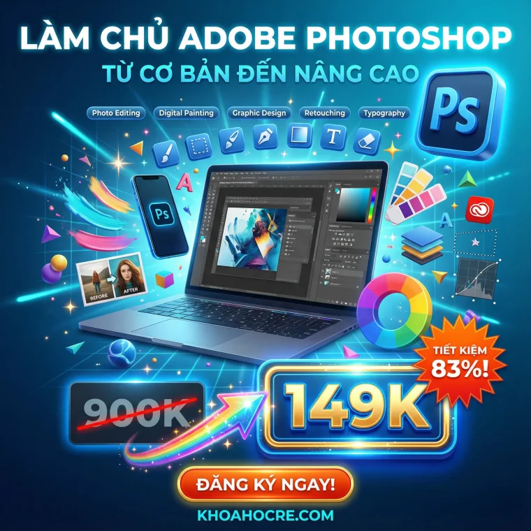 Khóa học Làm Chủ Adobe Photoshop Từ Cơ Bản Đến Nâng Cao Color ME