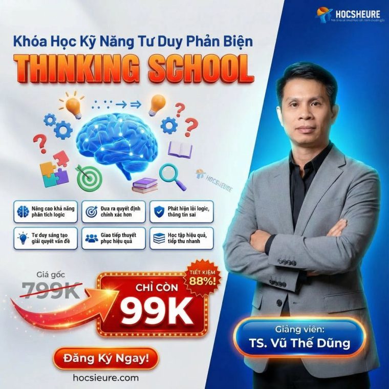 Khóa Học Kỹ Năng Tư Duy Phản Biện Thinking School